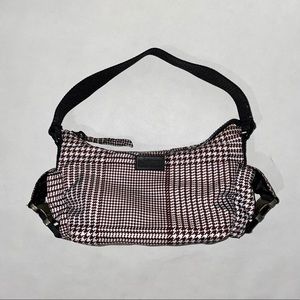 Ralph Lauren Nylon Houndstooth Shoulder Bag